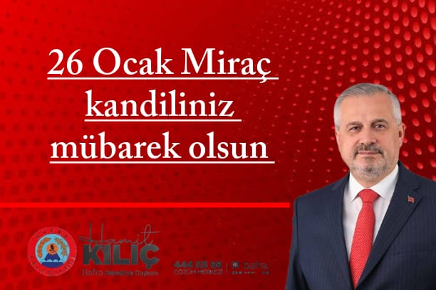 26 Ocak Miraç Kandiliniz Mübarek Olsun