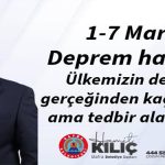 1-7 MART DEPREM HAFTASI